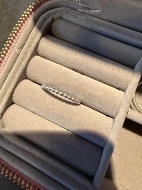 Pandora Silver Beaded Stackable Ring